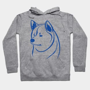 Akita Inu (Pink and Blue) Hoodie